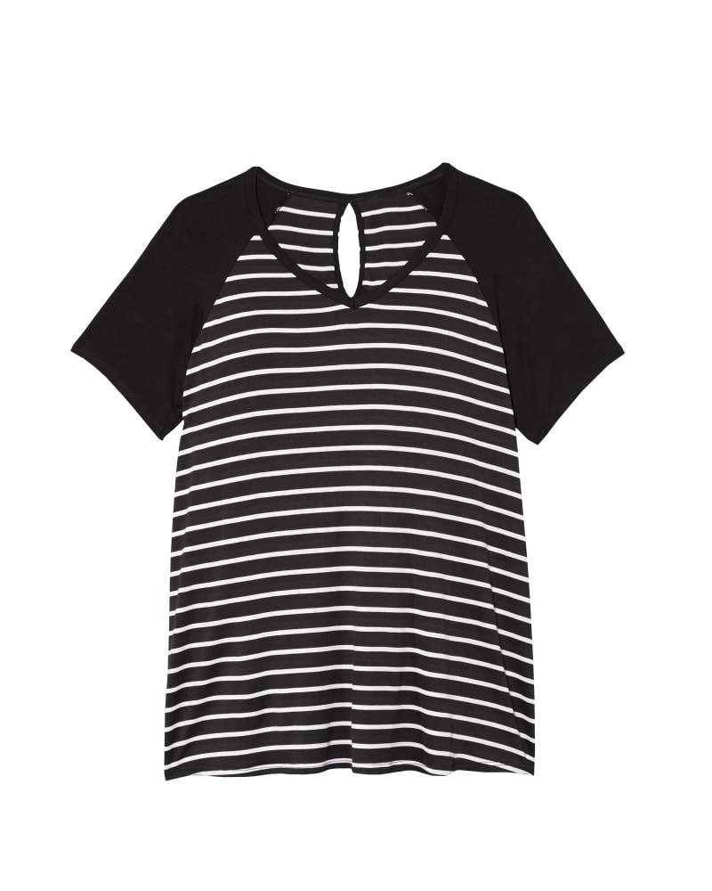 Front of plus size Tessie Split-Back Tee by Molly&Isadora | Dia&Co | dia_product_style_image_id:118716